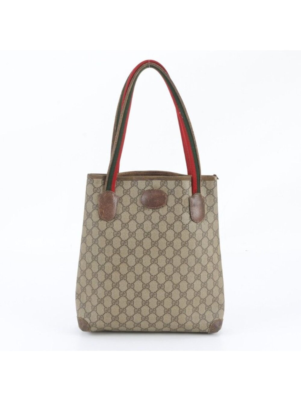Gucci Vintage GG Supreme Sherry Line 58 02 Leather Tote Bag Document